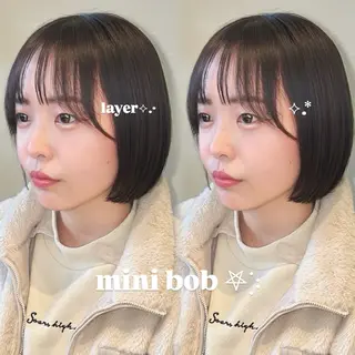ショート カラー 透明感カラー×レイヤ ー🧊横田 冴のヘアスタイル