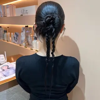 ロング ヘアアレンジ ✨カチモリ✨レイヤー 韓国ヘア🇰🇷ゆいのヘアスタイル