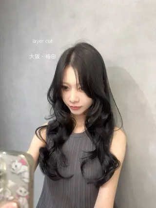 ロング カラー 宮本 優のヘアスタイル