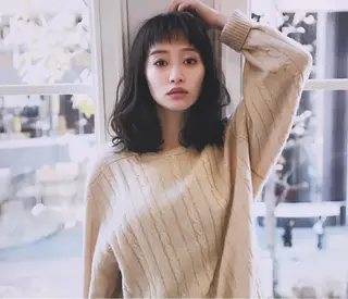 セミロング カラー パーマ ケアカラー×髪質改善 🌙OKUBO🌙のヘアスタイル