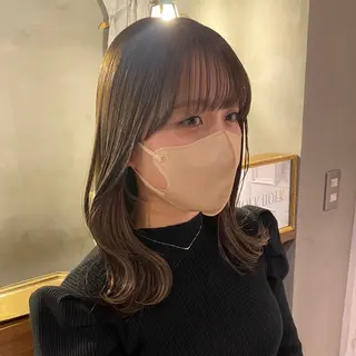 セミロング パーマ/艶感カラー ୨୧ RISAKOのヘアスタイル