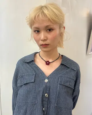 ショート 似合わせカット ハイトーン/北村優人のヘアスタイル