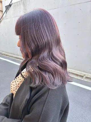 ミディアム カラー leben serikaのヘアスタイル