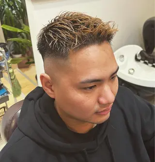 ショート カラー パーマ メンズ キッズ Naya Takumaのヘアスタイル