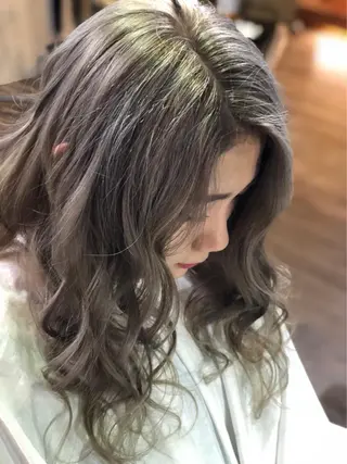 セミロング 西村 雄二/エクステのヘアスタイル
