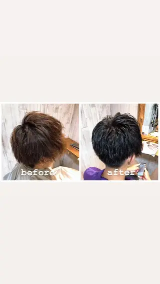 カラー メンズ 中村 優志のヘアスタイル