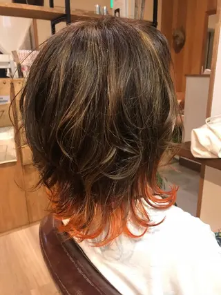 ミディアム カラー chill out 南塚口本店のヘアスタイル