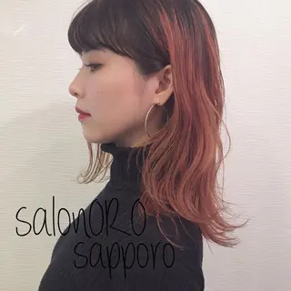 セミロング カラー 池田 真由美のヘアスタイル