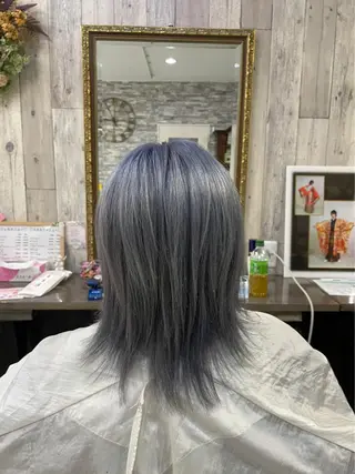 ミディアム カラー ハイトーン Arphyのヘアスタイル