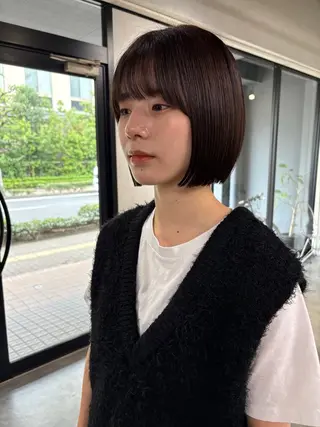 ショート 🌵ボブ/切りっぱな し/ショート藤長芽生のヘアスタイル