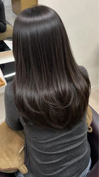 ロング 韓国レイヤー 🎀ダブルカラーのヘアスタイル