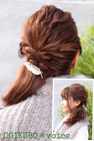 ミディアム ヘアアレンジ ショート×カラー 🦊堀米早紀【荻窪】のマツエク・マツパデザイン