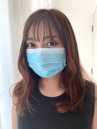 セミロング カラー fio マナミのヘアスタイル