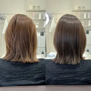 ミディアム EIGHT plum TOKIOリミテッドのヘアスタイル