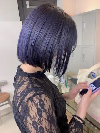 ミディアム カラー leben serikaのヘアスタイル