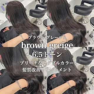 カラー 🤍ブリーチなし ブラウンhimi🤍のヘアスタイル
