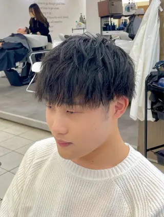 メンズ 成瀬スパイラル パーマ清水大隼のヘアスタイル