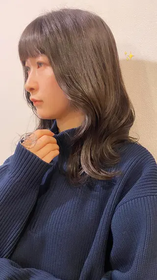 ミディアム カラー ダメージレスサロン✨ kayo🌱のヘアスタイル