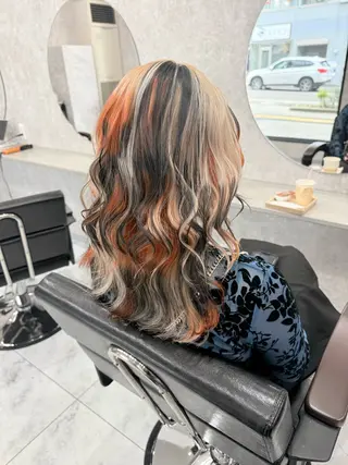 ミディアム カラー 🌺ハイトーン🌺 矢葺 なぎさ🌺🌺のヘアスタイル