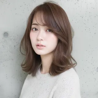 ミディアム ハッシュカット 田窪珠妃のヘアスタイル