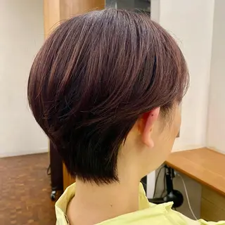 ショート カラー 似合わせレイヤー/ ニュアンスパーマ高倉のヘアスタイル