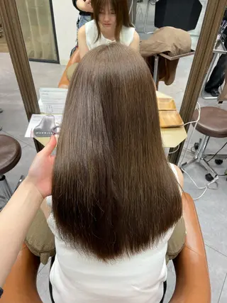セミロング カラー りん 🎀韓国スタイルのヘアスタイル