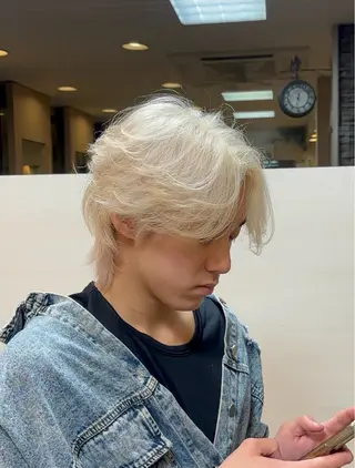 ショート カラー メンズ 清水 基生のヘアスタイル
