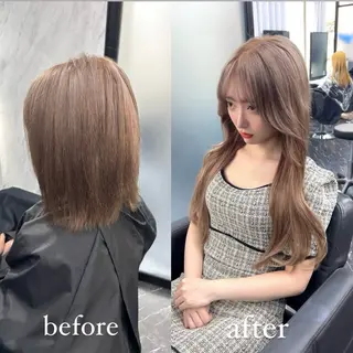 ロング カラー nanaka 🤍韓国ワンホンヘアのヘアスタイル