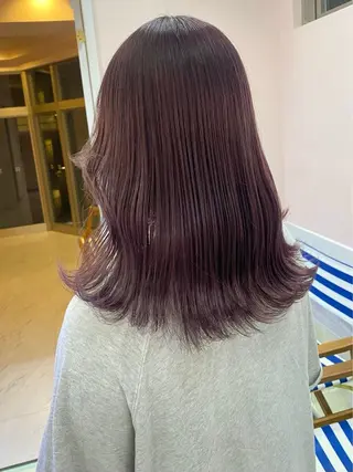 ミディアム カラー レイン🌏🌱 似合わせ/ハイトーンのヘアスタイル