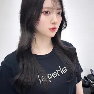 セミロング カラー 🎀ミカ/レイヤー/ 韓国ヘア/原宿🎀のヘアスタイル