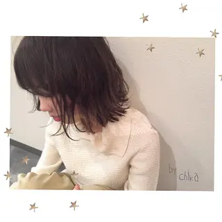 ミディアム 市川 千夏のヘアスタイル