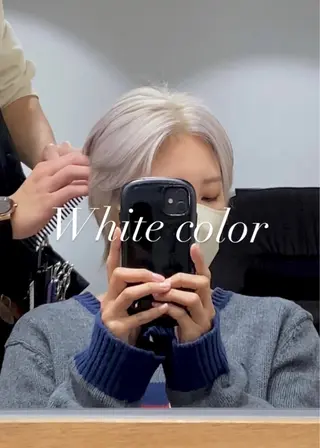 ショート カラー Kensho 京都駅 ケアブリーチのヘアスタイル
