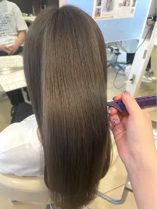 セミロング 💗透明感カラー💗 にしぞえ ななみのヘアスタイル