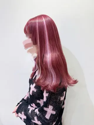 ロング カラー 横浜/デザインカラー 個性派ヘアメ/まこのヘアスタイル