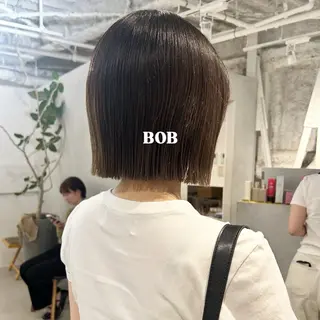 ショート カラー 切りっぱなしBOB 職人💜Anzuのヘアスタイル