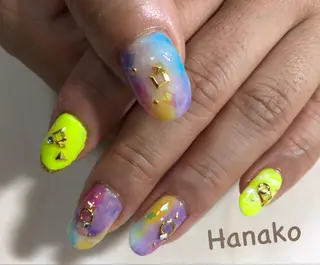 ネイル お絵描きネイル Hanakoのネイルデザイン