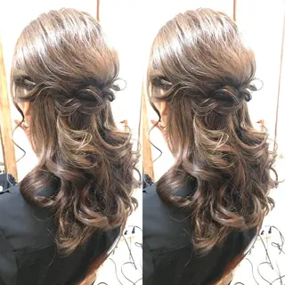 セミロング ヘアアレンジ 早朝✨ヘアセット 着付け/清水玲歌のヘアスタイル
