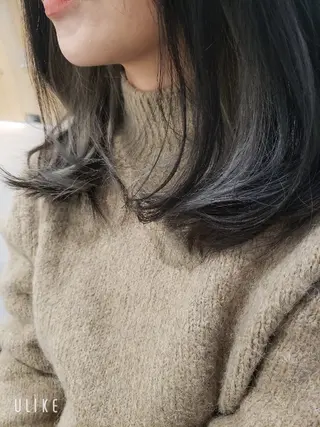 セミロング 透明感カラー×髪質改 善✨️町田築✨️のヘアスタイル