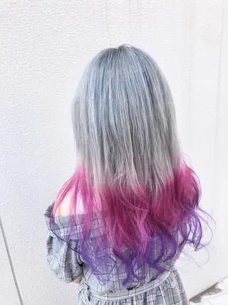 カラー ダブルスキルエクステ /羽エクステ白石宇由のヘアスタイル