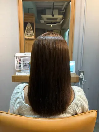 セミロング hair&life egerie days所属・恵比寿/髪質改善/ レイヤー/羽立蔵之助のヘアスタイル