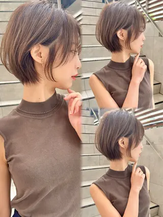 ショート カラー 縮毛矯正✨🫧 レイヤー川村利幸のヘアスタイル