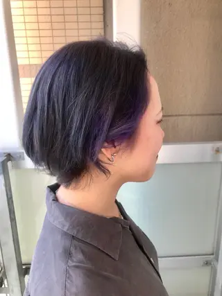 ショート 岩谷/ブリーチ 🪽透明感カラーのヘアスタイル