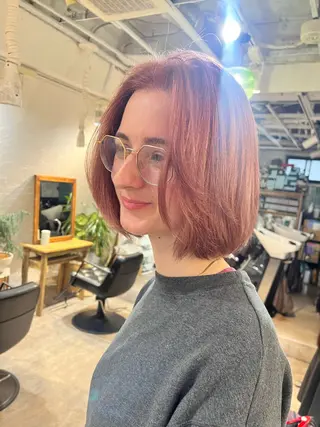 ショート カラー 新宿/髪質改善 艶カラー👶Renaのヘアスタイル