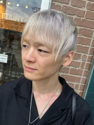 ショート カラー メンズ 久木原 ゆりのヘアスタイル
