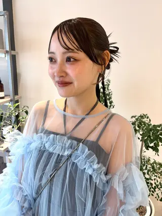 セミロング カラー ヘアアレンジ 透明感カラー/ レイヤーkotonoのヘアスタイル