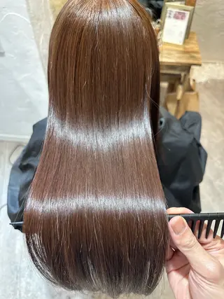 ロング カラー 美髪質改善✨ 縮毛矯正✨HIDEのヘアスタイル