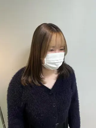 セミロング 【こっくりカラー】 🤎Umi🤎のヘアスタイル