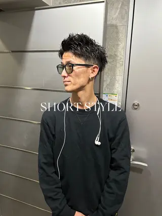 ショート パーマ メンズ 💈メンズ短髪特化 ✂︎伊藤大輝💈のヘアスタイル