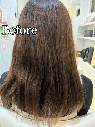 ミディアム パーマ 【髪質改善】 美髪/久岡徹也のヘアスタイル