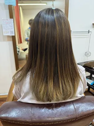 ロング カラー 神谷 知紀のヘアスタイル